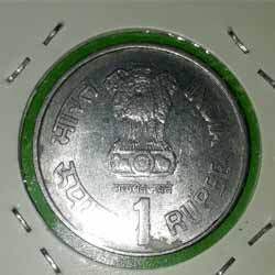 150 Year of India Post One Rs 2004 Commemorative Coins  Obverse