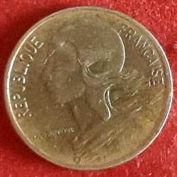 5 Centimes Coin Obverse